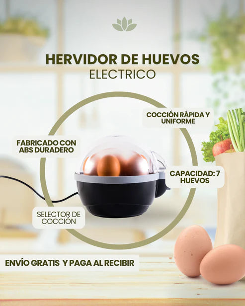 🥚 Hervidor de Huevos Eléctrico – Cocina Rápida y Sin Complicaciones