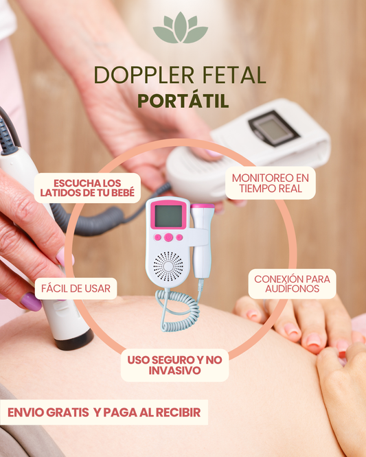 Doppler Fetal Portátil – Escucha los Latidos de tu Bebé desde Casa