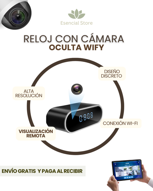 🕵️‍♂️ Reloj con Cámara Oculta Wi-Fi – Seguridad Discreta en Cualquier Espacio