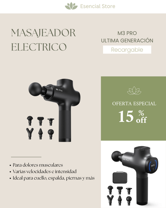 💆 Masajeador Eléctrico Recargable – Relájate Donde Quieras