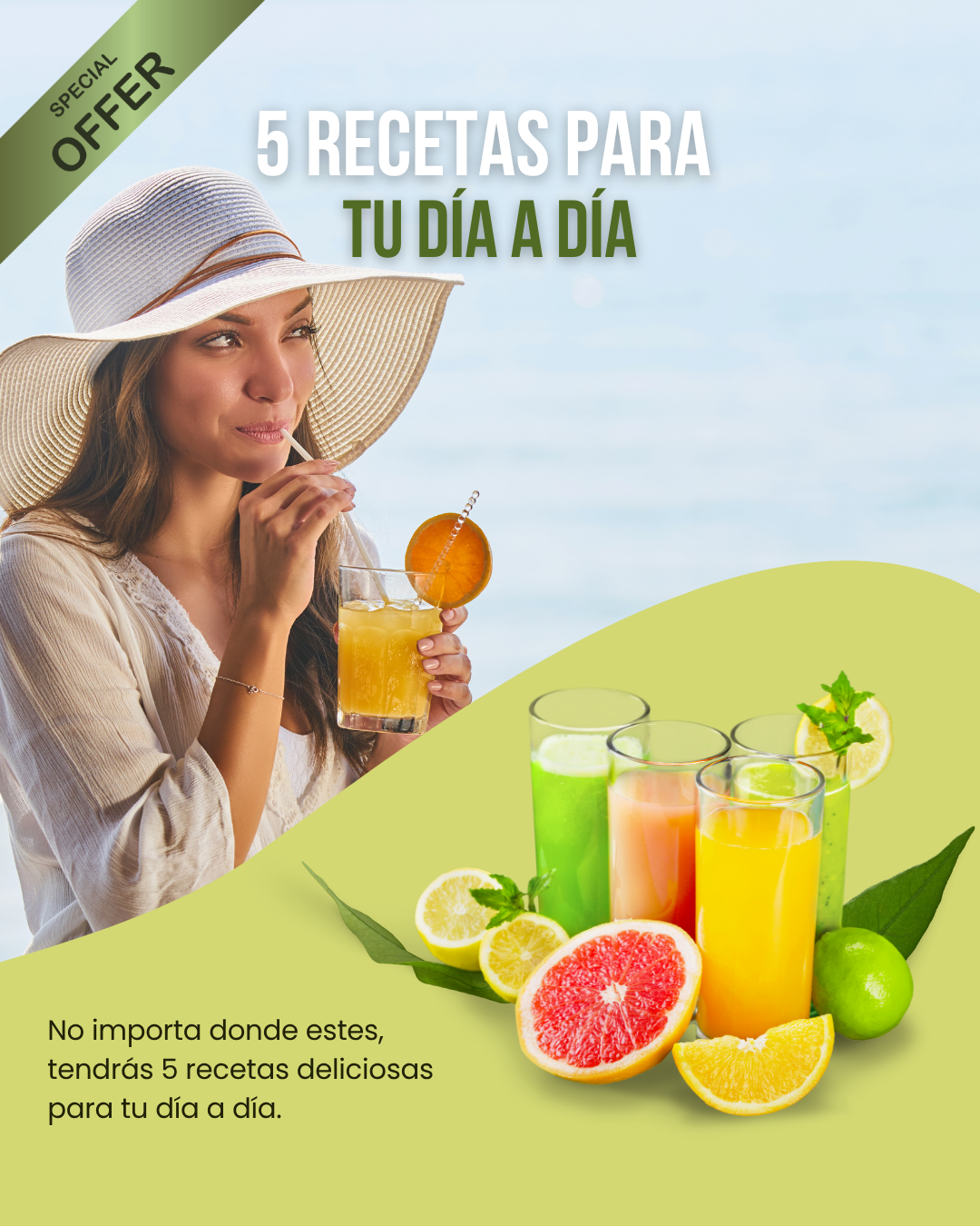 Licuadora Portatil + 10% OFF y 2 Recetarios Fitness