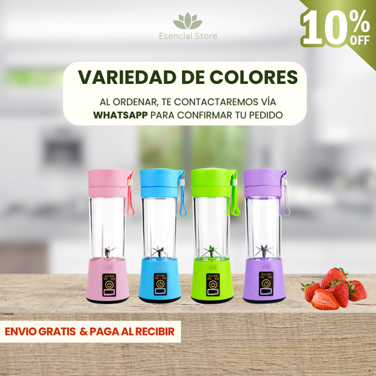 Licuadora Portatil + 10% OFF y 2 Recetarios Fitness